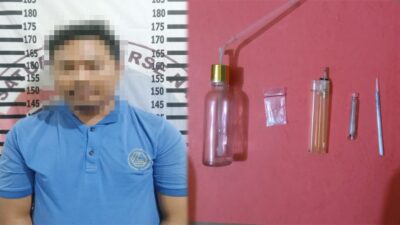 Polres Tulang Bawang Tangkap Pria Asal Batang Hari yang Sedang Asyik Konsumsi Narkotika