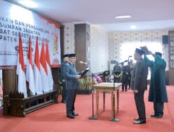 PJ Bupati Ir.ferli Yuledi, SP.,MM.,MT Melantik Haryanto,S.E ,M.E.c.Dev. Sebagai Pejabat Sekertaris Daerah